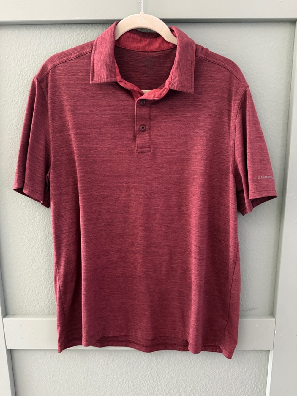 G.H. Bass & Co. Men's Heathered Red Polo